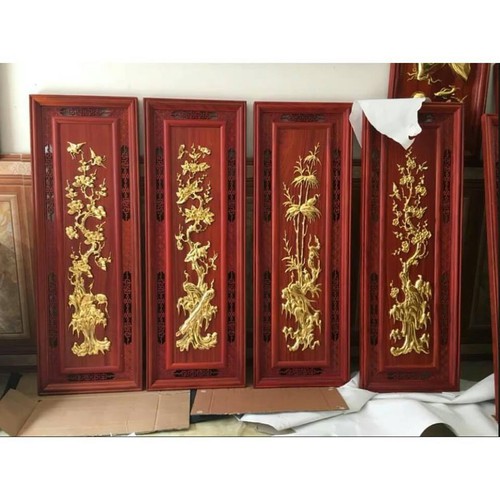 Bộ Tranh Gỗ Hương Tứ Quý